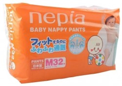 Подгузники-трусики 32 шт. Nepia Baby Nappy 7-10 кг р. M