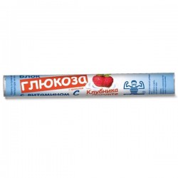 Блок глюкоза, таблетки жевательные 2.33 г 18 шт клубника в йогурте
