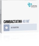 Симвастатин, табл. п/о пленочной 40 мг №30